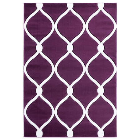 United Weavers Of America 5 ft. 3 in. x 7 ft. 6 in. Bristol Rodanthe Plum Rectangle Area Rug 2050 11582 69
